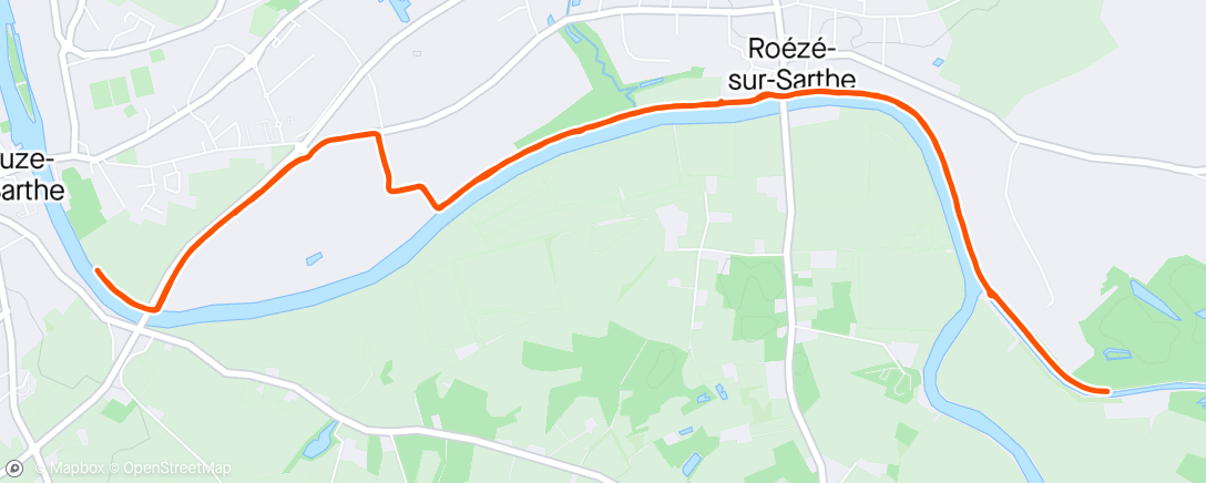 Map of the activity, Course La suze -> canal de fillé