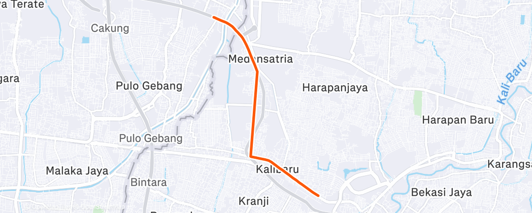 Map of the activity, Berlari Petang