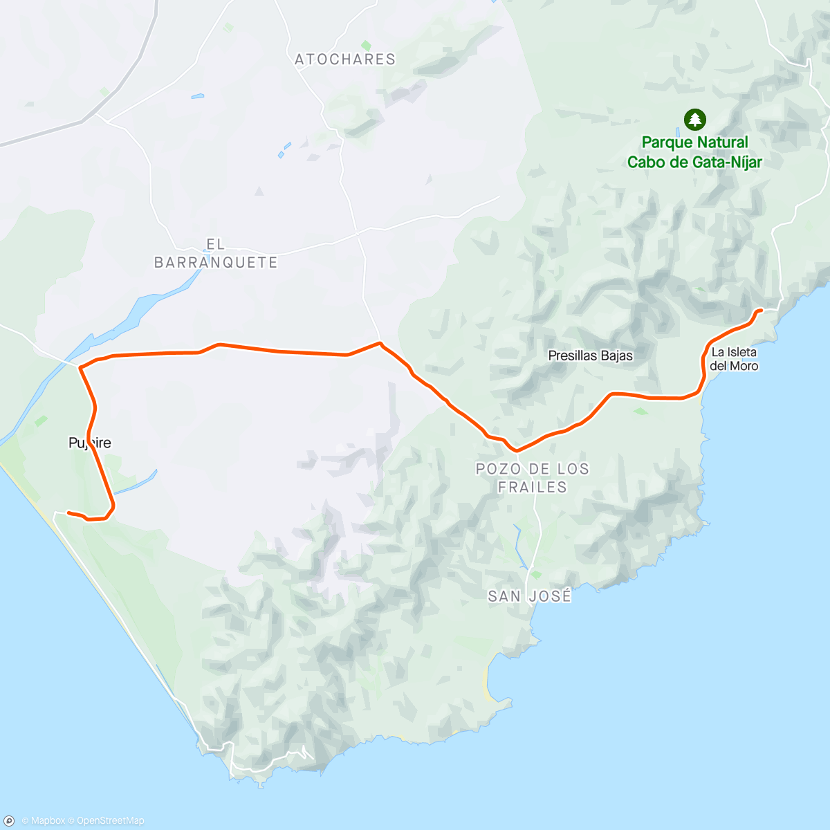 Map of the activity, ROUVY - La Vuelta 2022 | Stage 11 - Cabo de Gata
