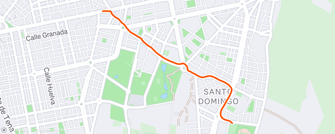 Map of the activity, Vuelta a la calma