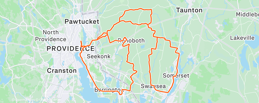 Map of the activity, Morning Ride