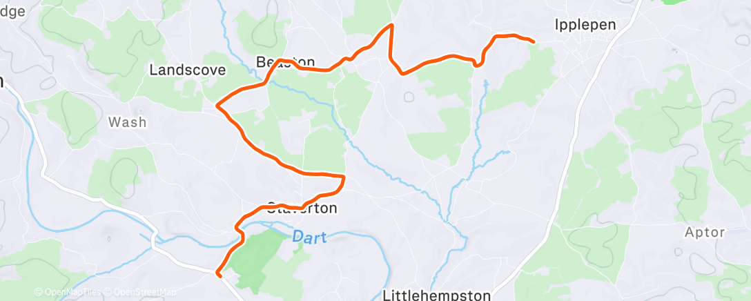 Map of the activity, Afternoon Ride