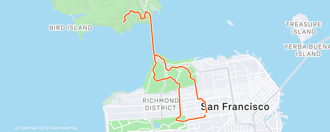 Map of the activity, Afternoon Ride