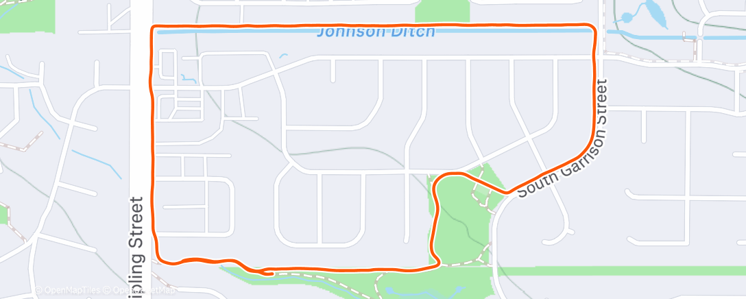 Map of the activity, 11th 5k of December
