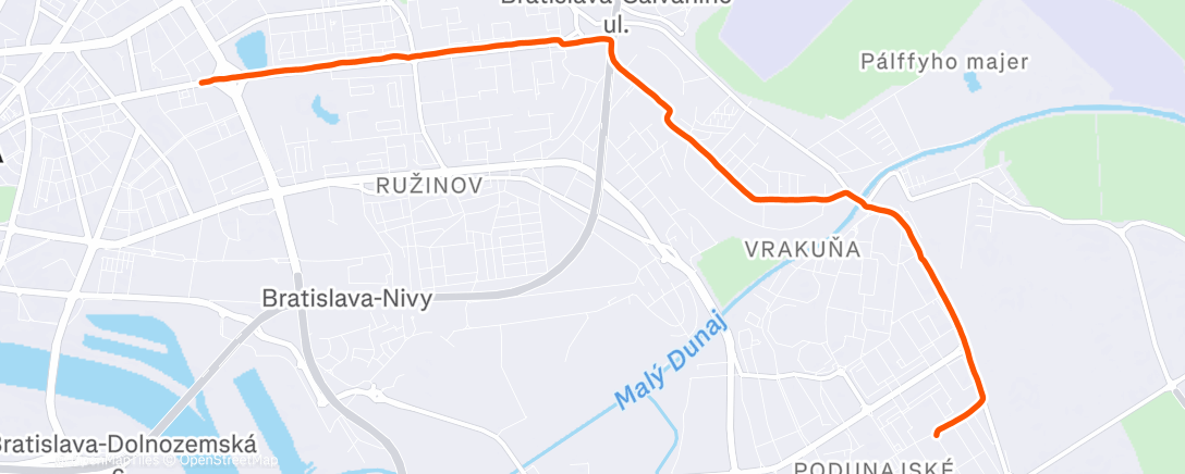 Map of the activity, Afternoon Ride