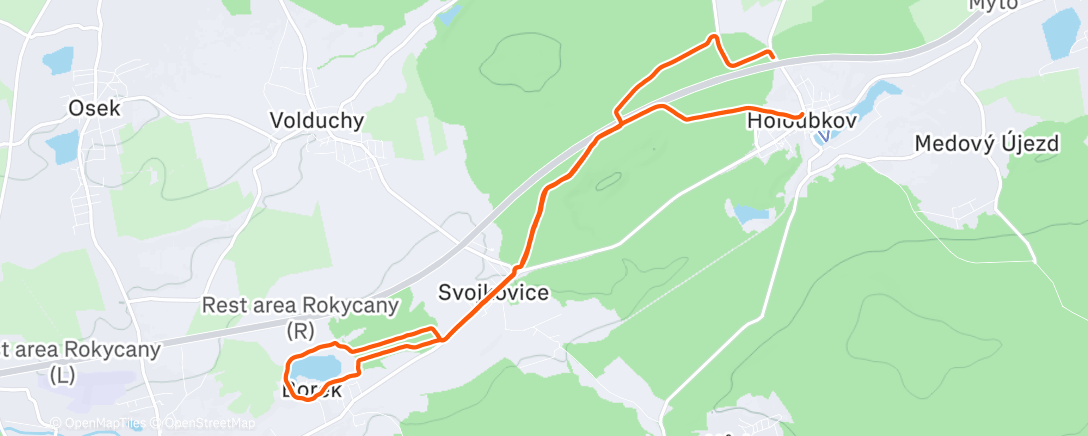 Mappa dell'attività volný komfy Běh