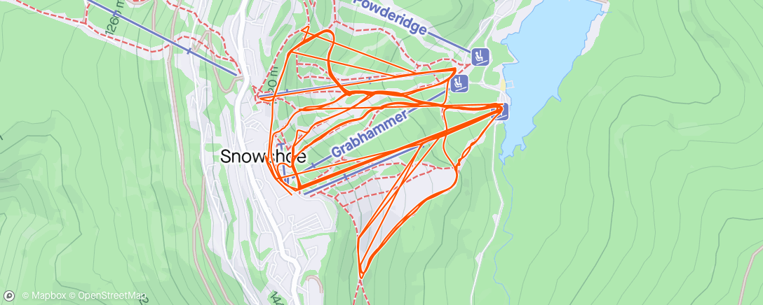 Map of the activity, conditions were rough but the price was right