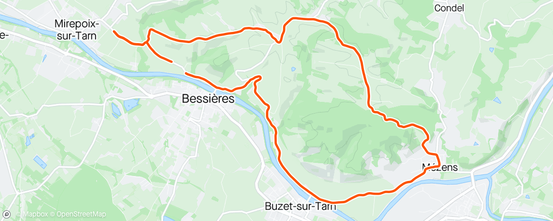 Map of the activity, Sortie route terrain vallonné dans ma cambrousse 🏃🏽