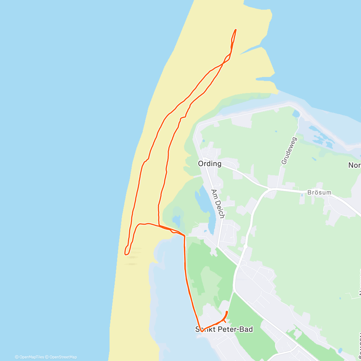 Карта физической активности (Sankt Peter-Ording magic morning run)