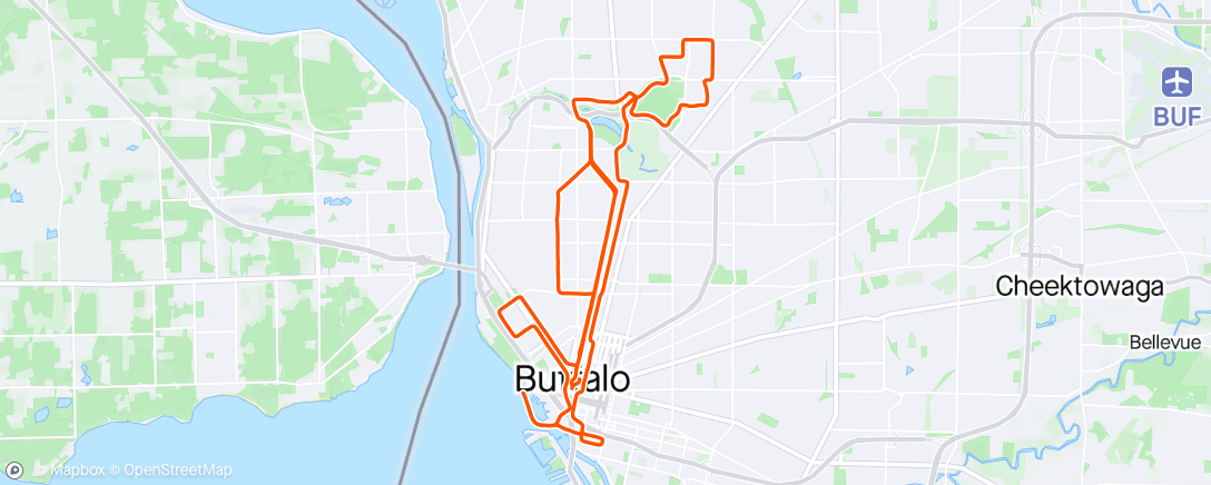 Map of the activity, Buffalo Marathon