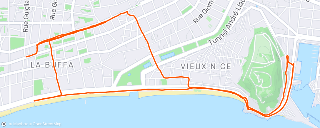 Map of the activity, Afternoon Run Nice Runners