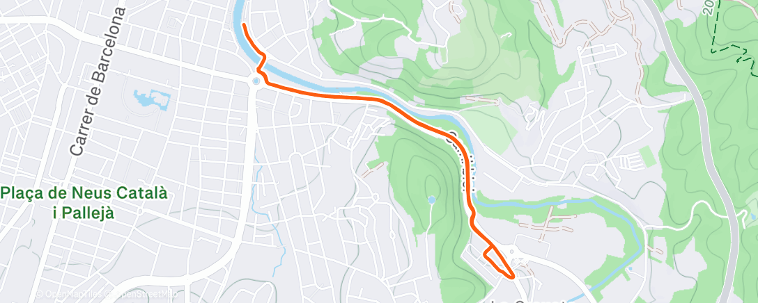 Map of the activity, Morning Run