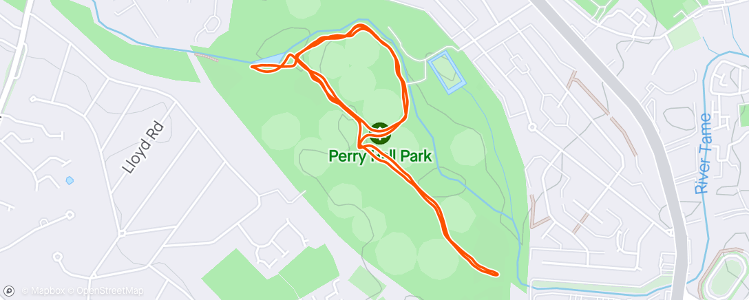 Map of the activity, Parkrun #97 - Perry Hall