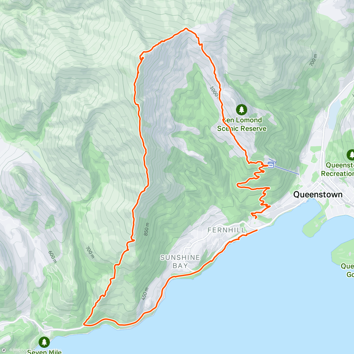 Map of the activity, MISSION 🔥 Queenstown