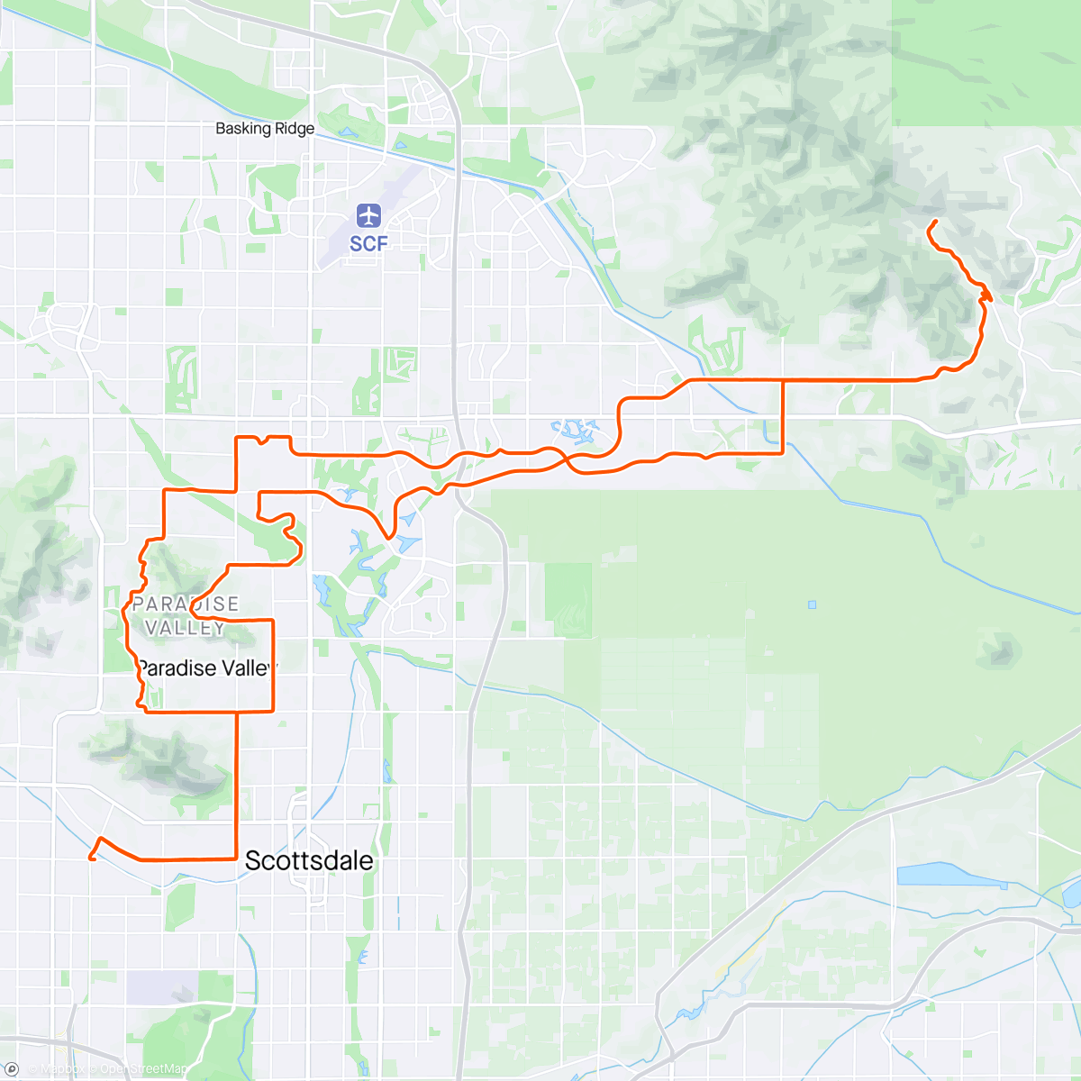 Mapa da atividade, SMS / Adero Canyon