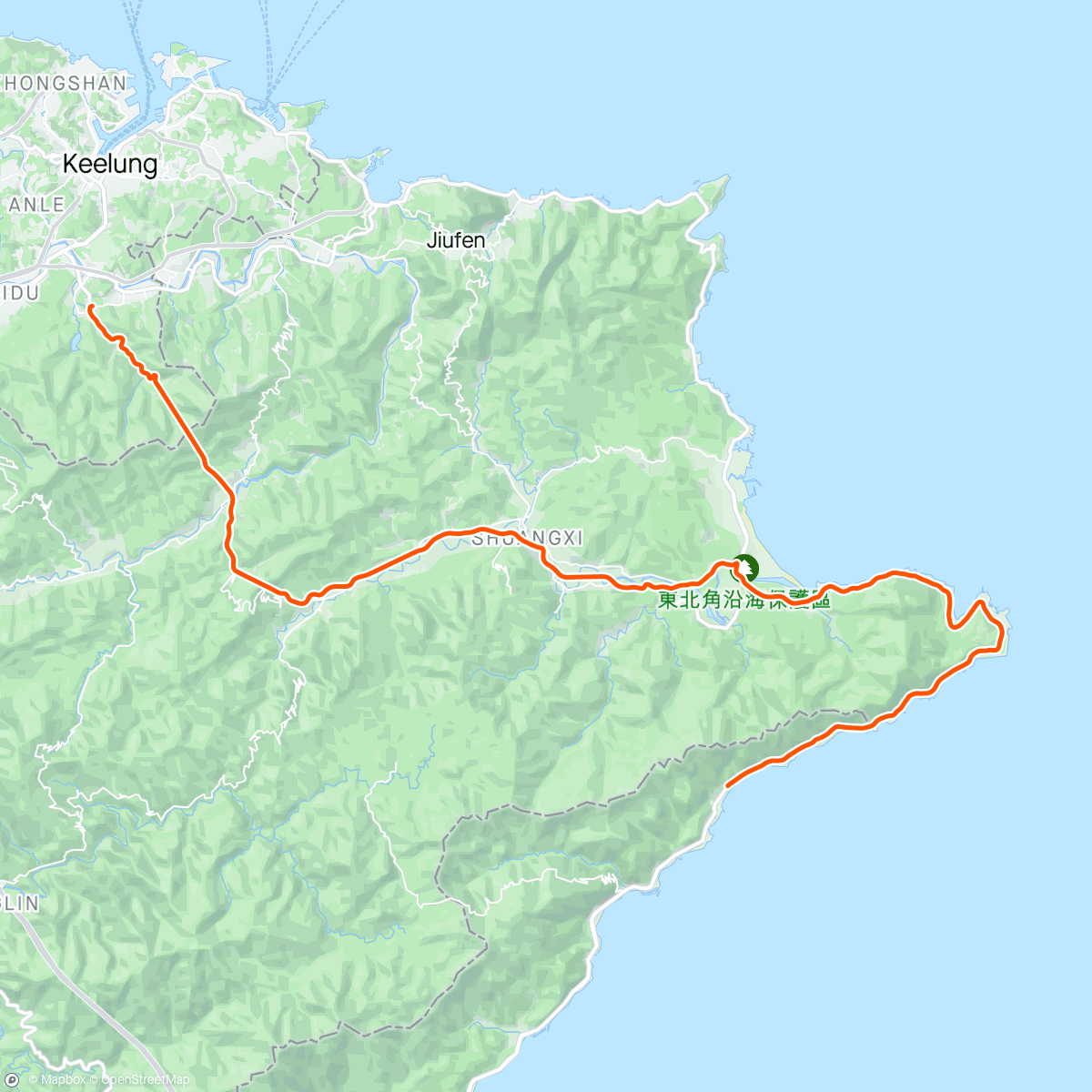 Mapa da atividade, ROUVY - Nuannuan to Dali | Taiwan
