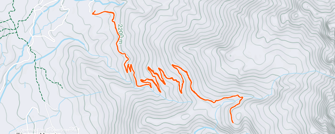 Map of the activity, Afternoon Hike
