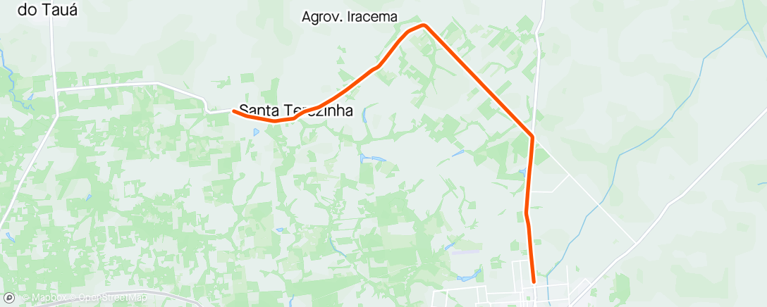 Map of the activity, volta de bicicleta