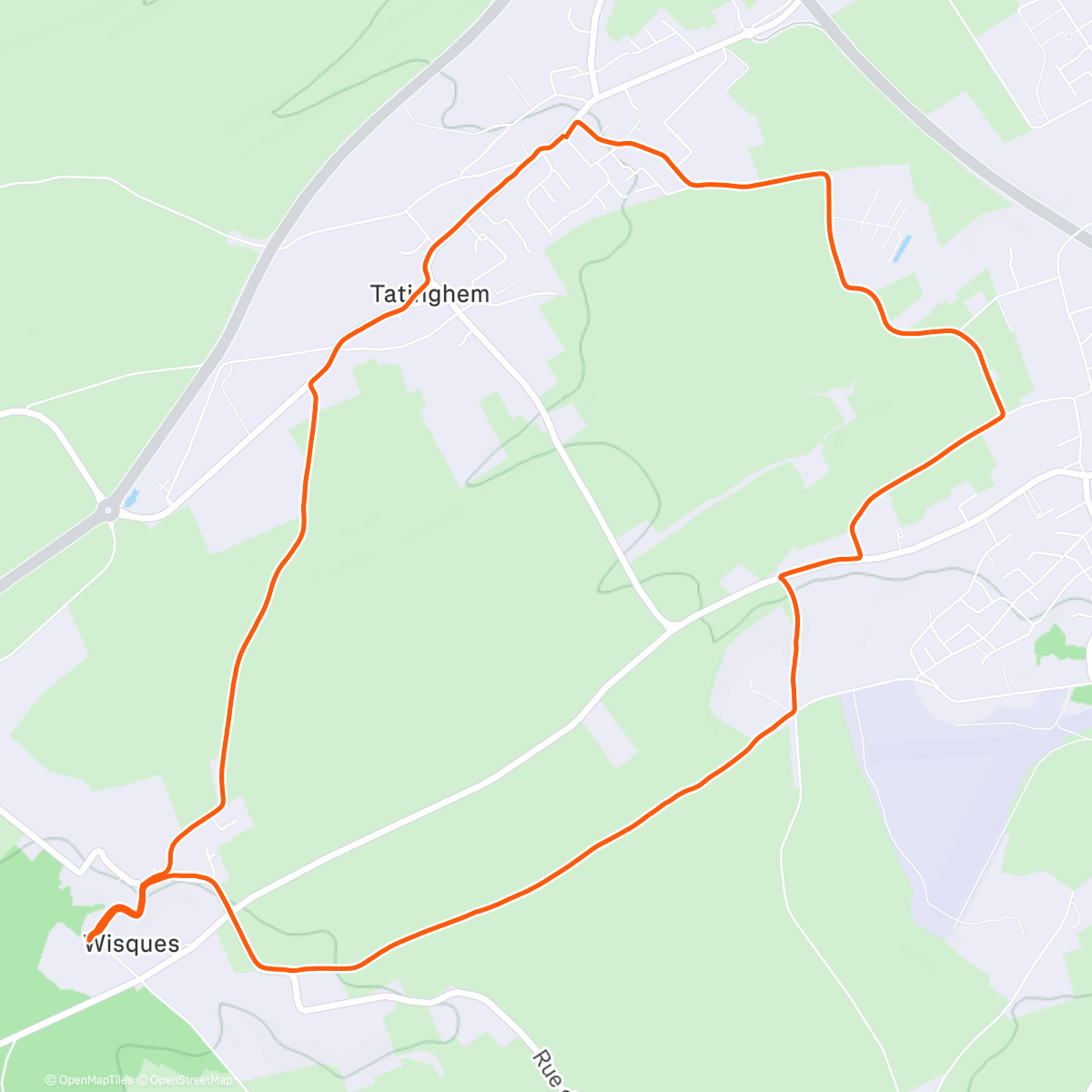 Map of the activity, Trail le midi