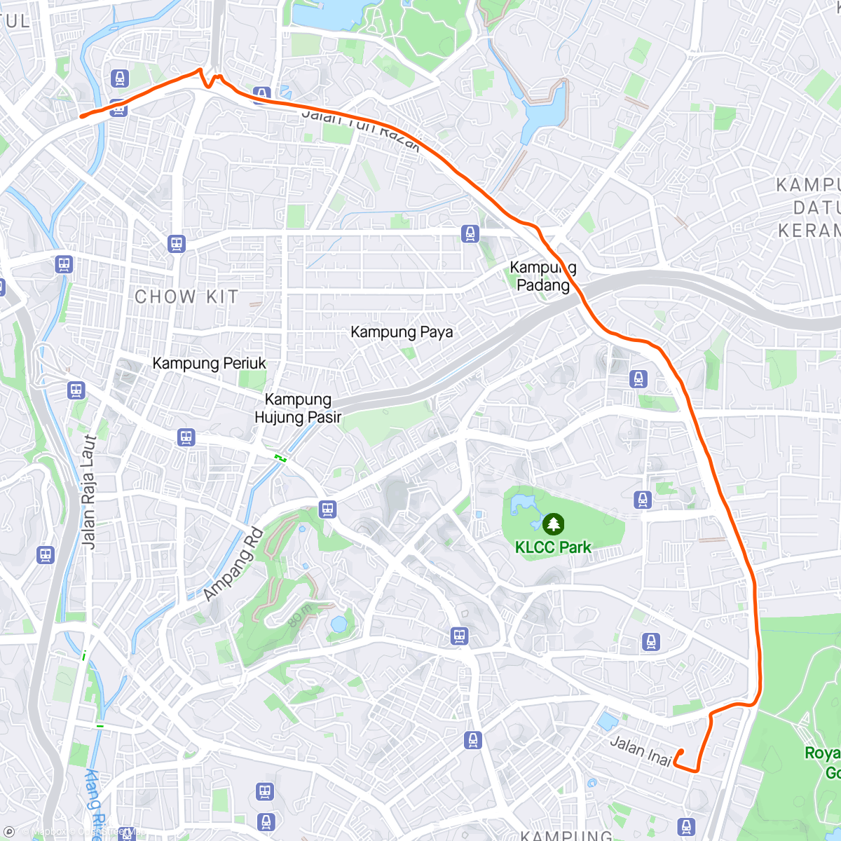 Mapa de la actividad, Bismillahirrahmanirrahim. Cycle 🚲 to car 🚗 park