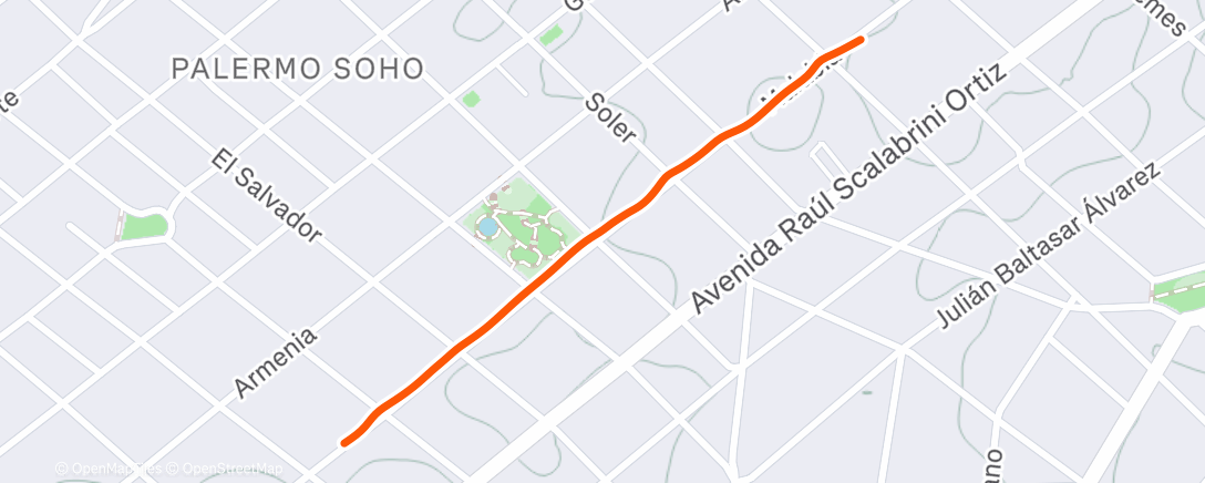 Карта физической активности (Caminata por la tarde)