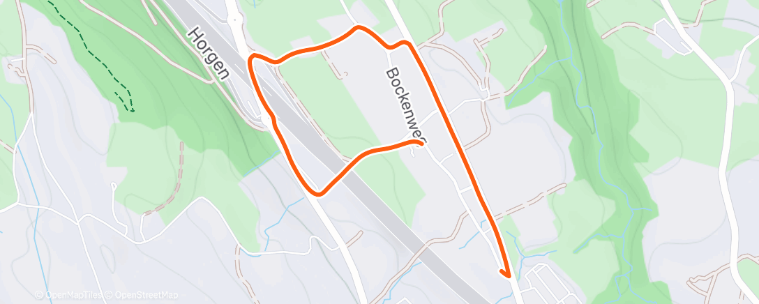 Map of the activity, Evening Run