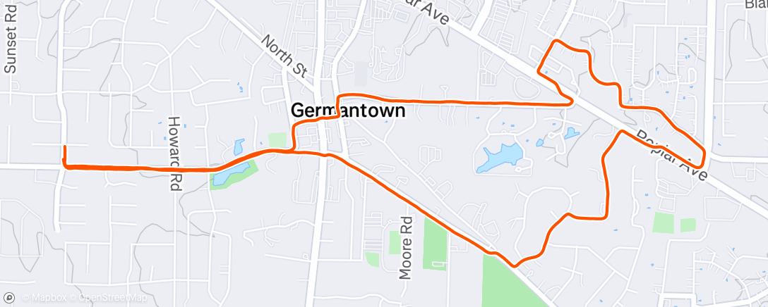 Map of the activity, Morning Run