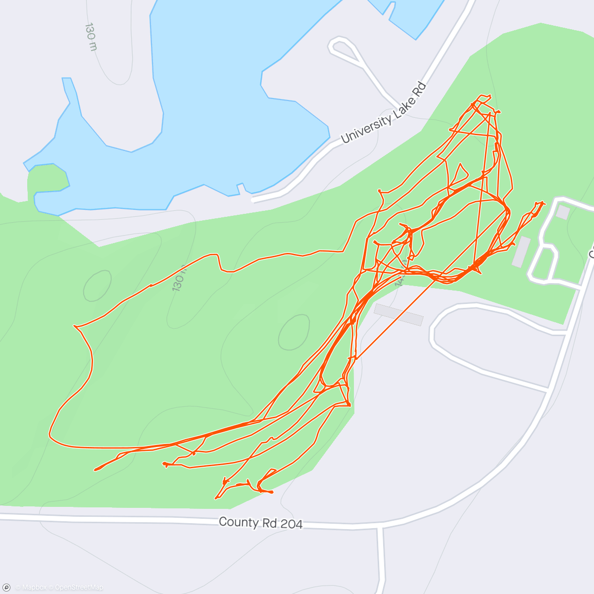 Map of the activity, Hiking around cheering on these kids racing.