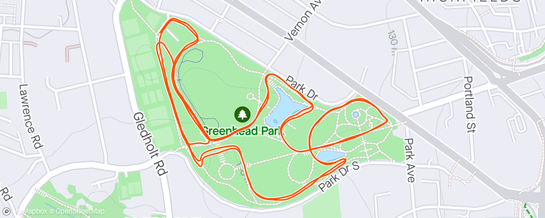 Map of the activity, Parkrun #108