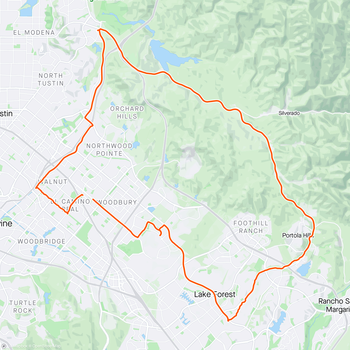 Map of the activity, Seester Ride