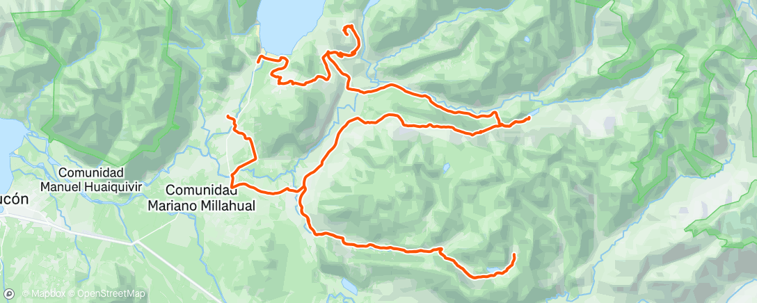 Map of the activity, Pucón 3miles