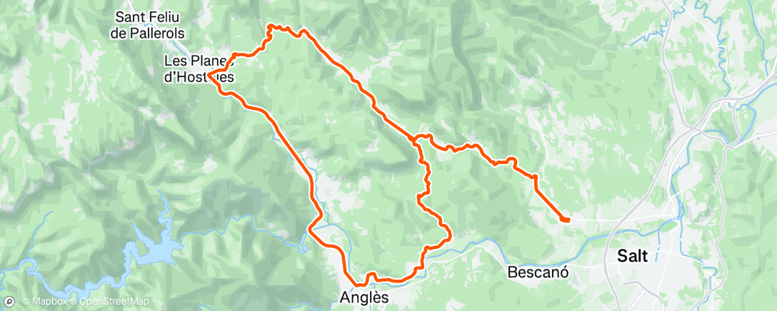 Map of the activity, Les Encies loop de loop