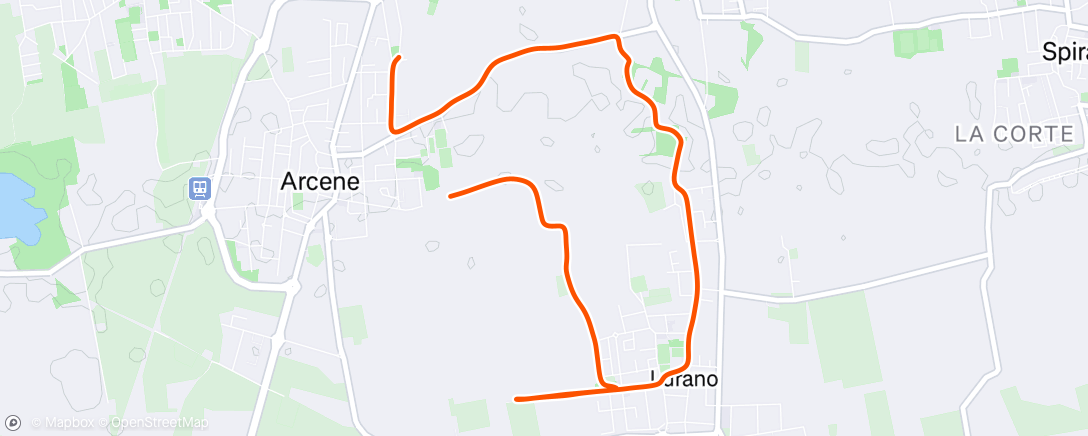 Map of the activity, Corsa mattutina