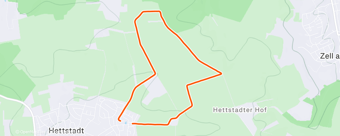 Map of the activity, Lauf am Morgen