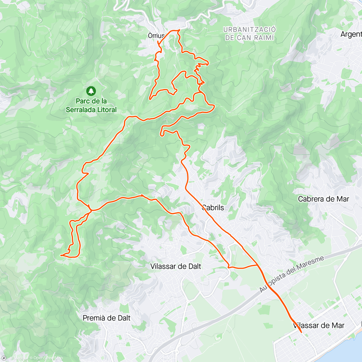 Карта физической активности (Bicicleta por la tarde)