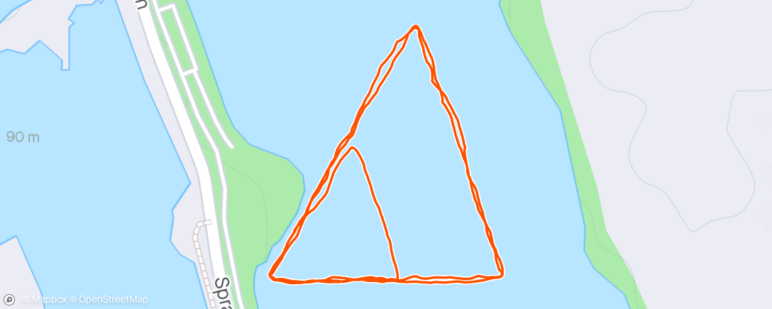 Map of the activity, Open water swim for the first time in c. 9 years