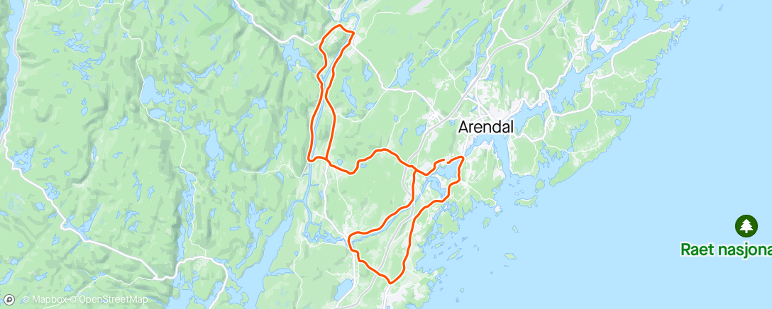 Map of the activity, Froland og Birketveit