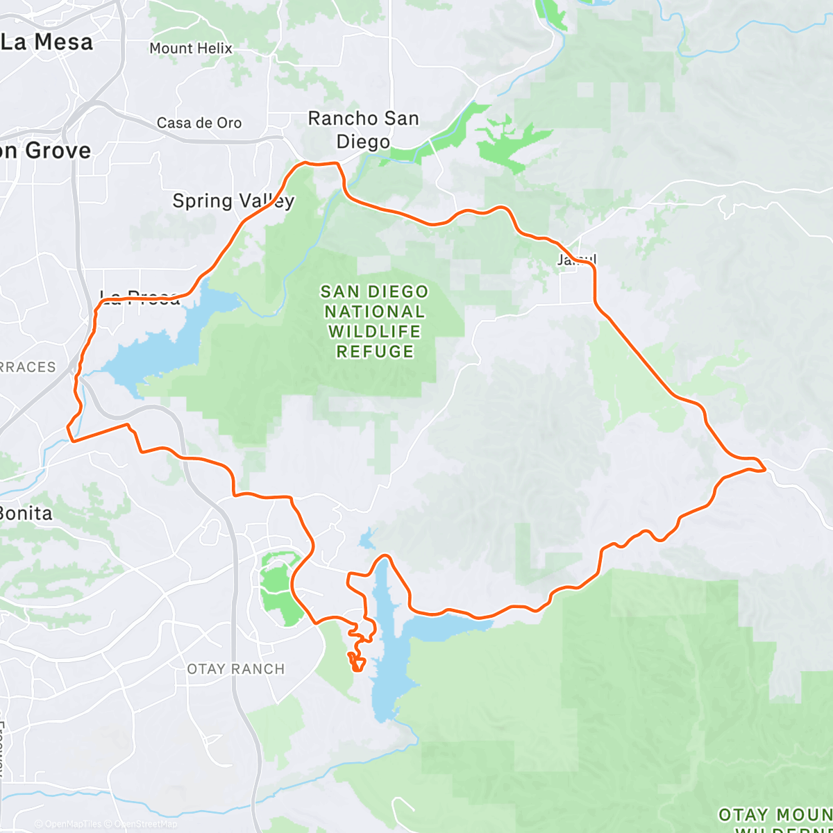 Map of the activity, Morning Ride - Day 1