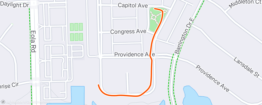 Map of the activity, Morning Walk