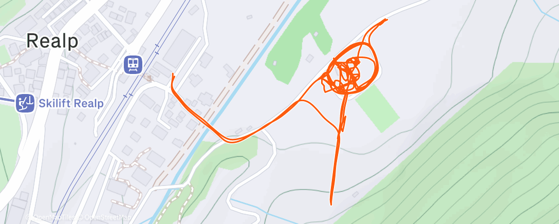 Map of the activity, Lunch Nordic Ski