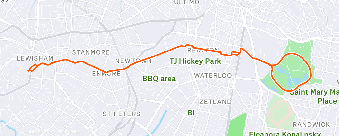 Map of the activity, Morning Ride
