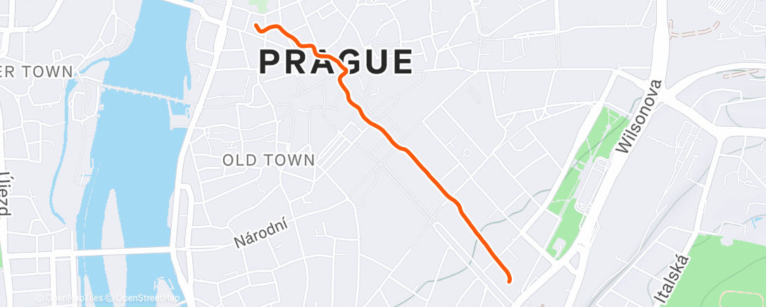 Карта физической активности (Night Run)