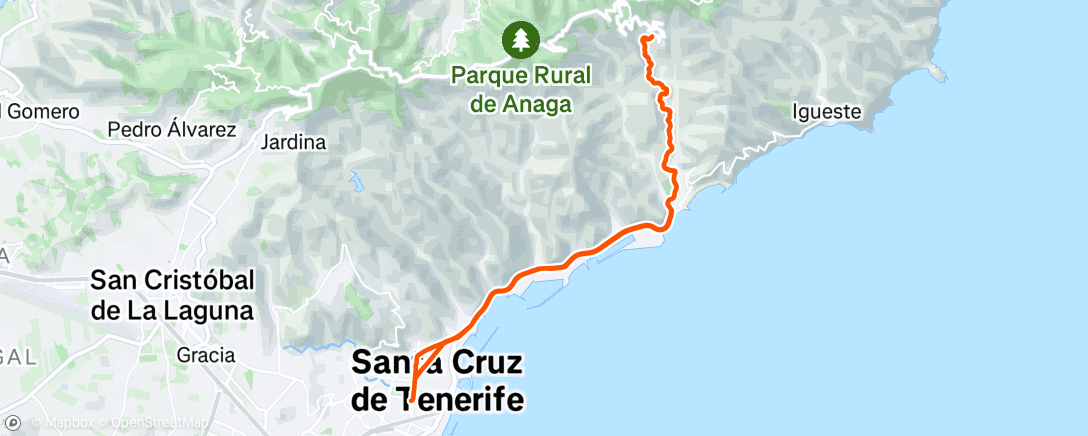 Map of the activity, Bicicleta por la mañana