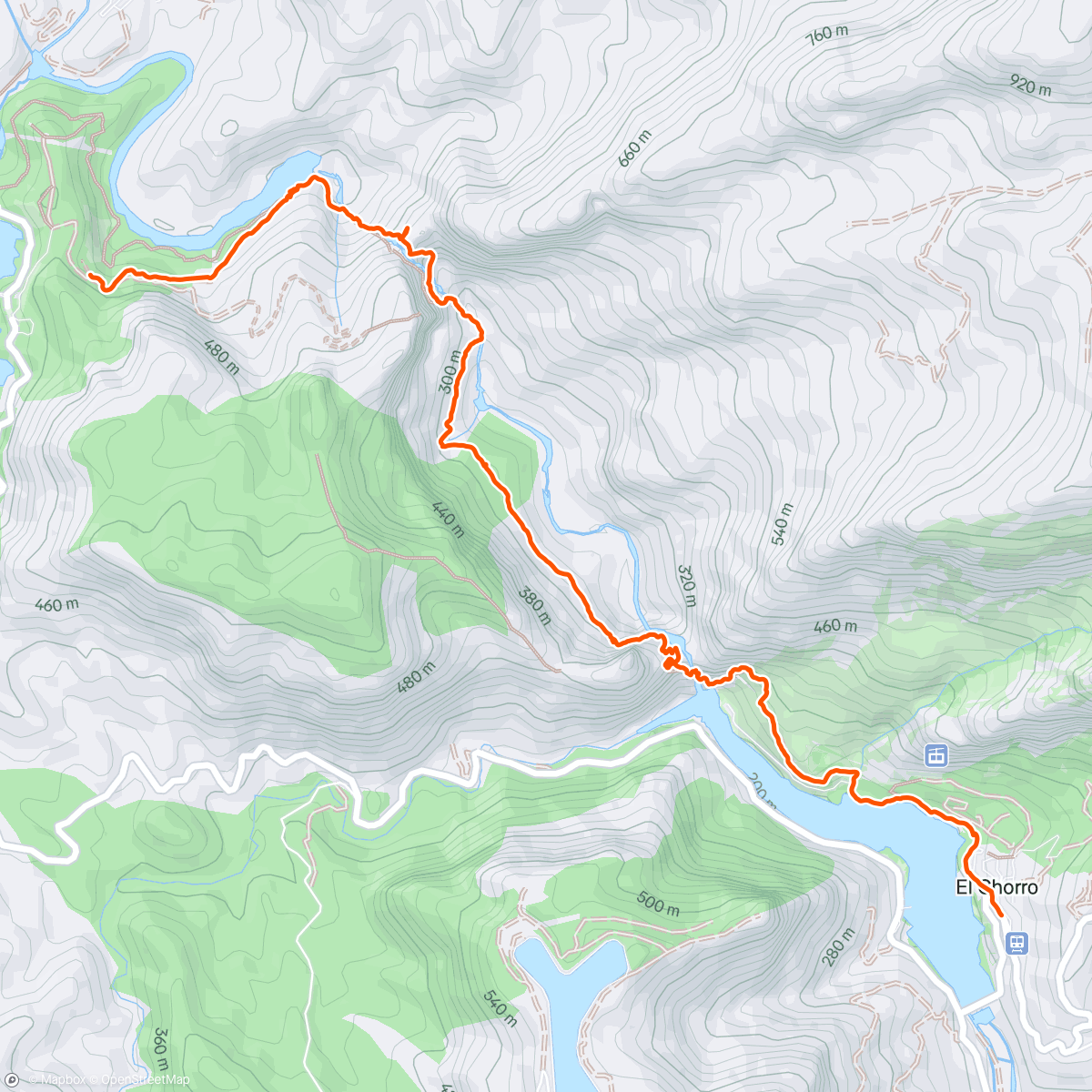 Map of the activity, Caminar al aire libre
