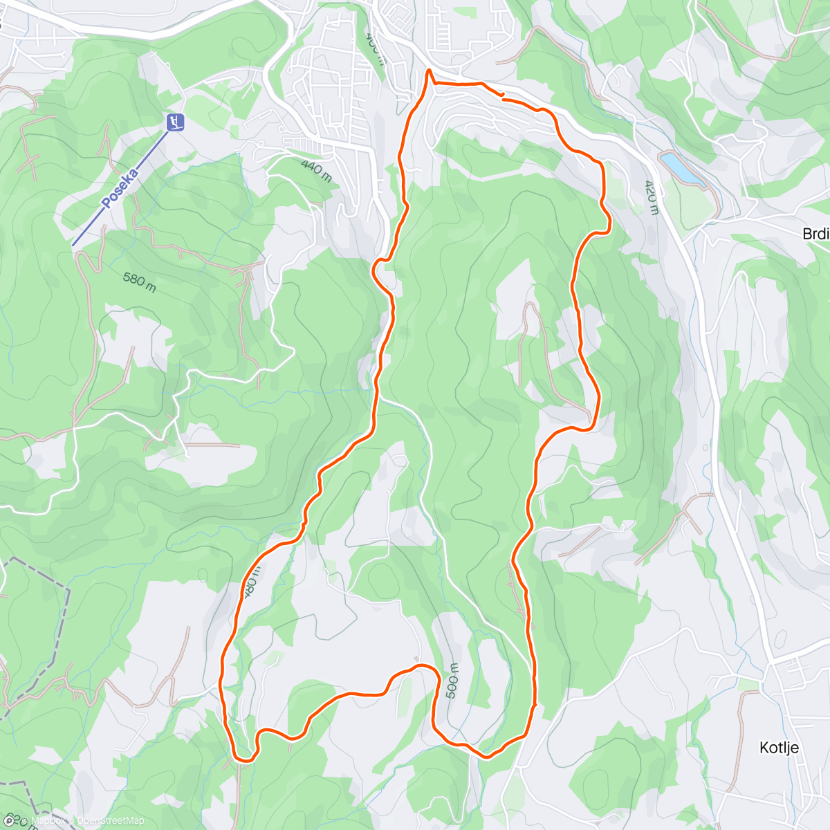 Карта физической активности (Podkraj - Prezihovina Trail Ring)