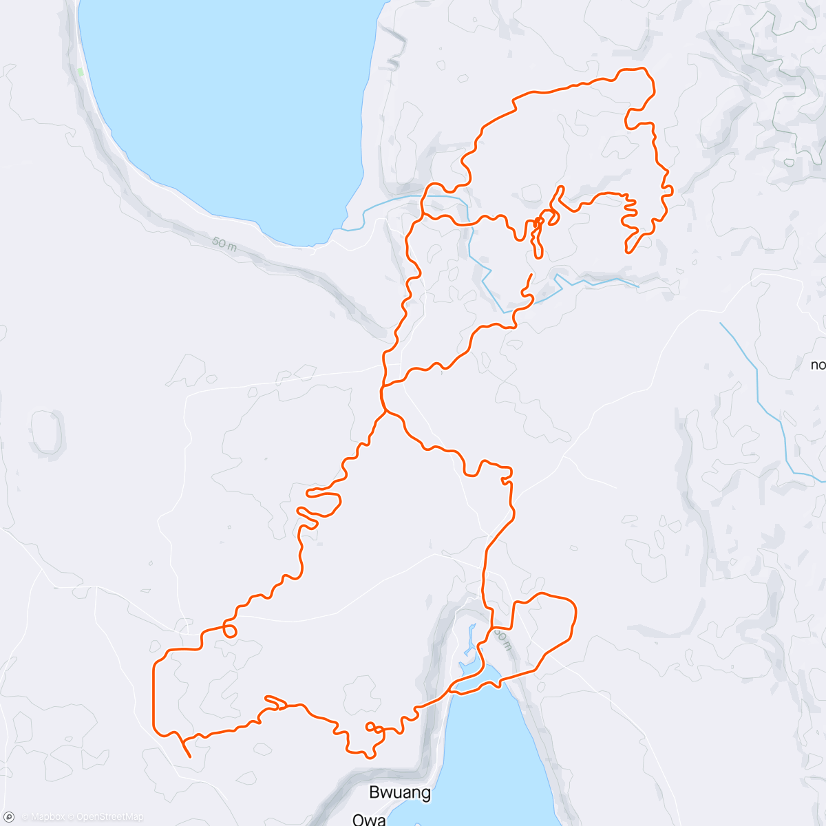 Map of the activity, Zwift - Chain Chomper in Makuri Islands