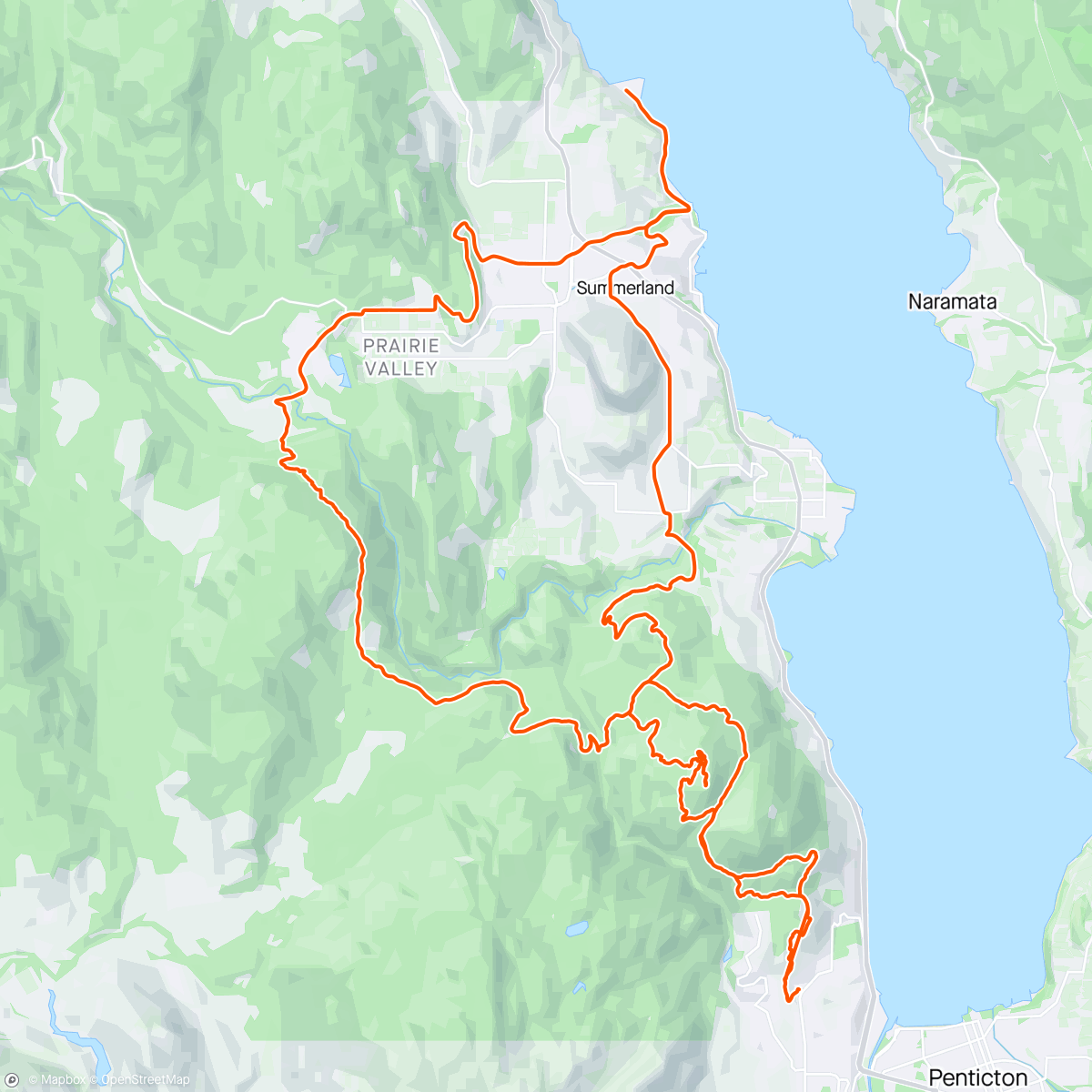 Map of the activity, Riding with Lee