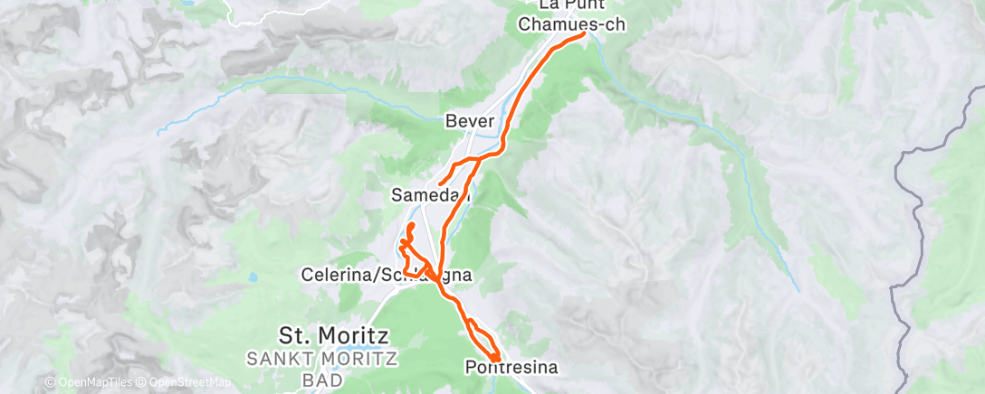 Map of the activity, Ski nordisch