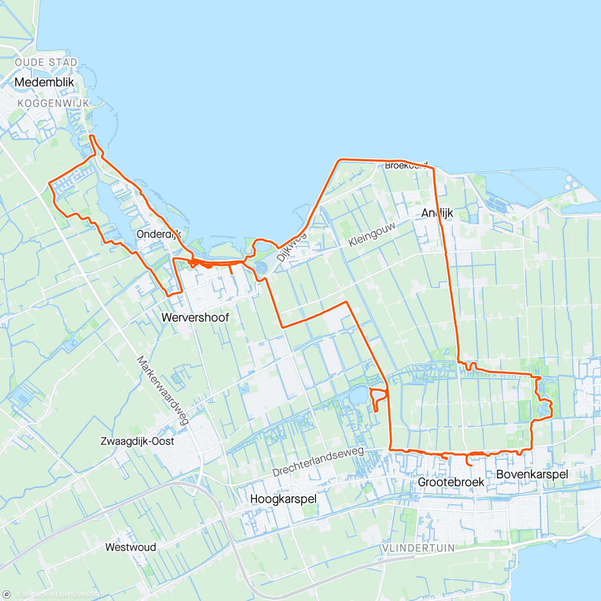 Map of the activity, Mtb ritje