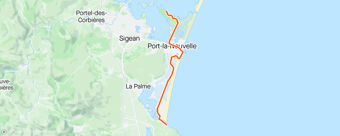 Карта физической активности (Sainte Lucie > La Franqui)